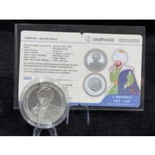Öztürk Koleksiyon Osmanlı Padişahları Serisi No: 5 – I. Mehmet (Çelebi Mehmet) 2021 – 20 Türk Lirası – 925 Ayar Gümüş Proof Para