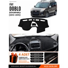 E-BİZ E-Biz Fıat Doblo (2013-2015) Kapaklı Uyumlu Torpido Koruma, Torpido Örtüsü, Torpido Kılıfı - Siyah - FI007