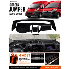 E-BİZ E-Biz Citroen Jumper (2006-2024) Uyumlu Torpido Koruma, Torpido Örtüsü, Torpido Kılıfı - Siyah-Gri - CI006