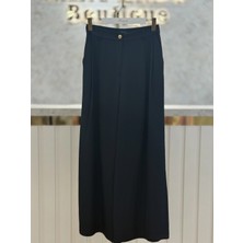 Sentez SZ-5659-S Siyah Renk Pileli Pantolon