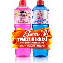Mr. Bor Soda Katkılı Ultra Güçlü Ikili Set Mavi Pembe Mutfak Banyo Derz Yüzey Temizleyici ve Yağ Sökücü Çiçe