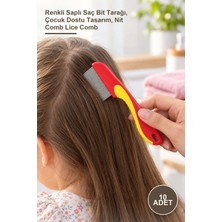 Yenilig 10 Adet Kısa Uçlu Bit Tarağı – Renkli Saplı Saç Bit Tarağı, Çocuk Dostu Tasarım, Nit Comb Lice Comb
