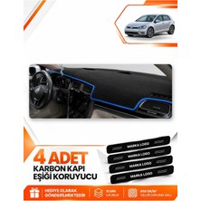 E-BİZ E-Biz Volkswagen Golf 7 (2012-2020) Uyumlu Ön Torpido Koruma Kılıfı Halısı Örtüsü - Siyah-Mavi - VW012