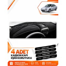 E-BİZ E-Biz Fıat Marea (1999-2007) Airbagli Uyumlu Ön Torpido Koruma Kılıfı Örtüsü - Siyah-Kırmızı - FI025