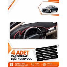 E-BİZ E-Biz Bmw E36 (1990-2000) Uyumlu Ön Torpido Koruma Koruyucu Kılıfı Halısı Örtüsü - Siyah-Kırmızı - BM001