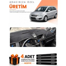 E-BİZ E-Biz Opel Zafira B (2004-2011) Uyumlu Torpido Koruma Örtüsü Oto Kılıfı - Siyah-Gri - OP018