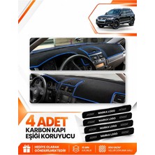 E-BİZ E-Biz Volkswagen Touareg (2002-2010) Uyumlu Ön Torpido Koruma Kılıfı Halısı Örtüsü - Siyah-Mavi - VW025
