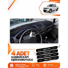 E-BİZ E-Biz Nissan Navara (2005-2015) Uyumlu Ön Torpido Koruma Kılıfı Halısı Örtüsü - Siyah-Mavi - NI009