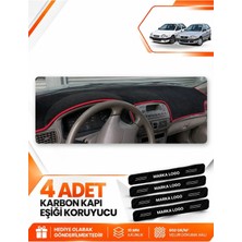 E-BİZ E-Biz Toyota Corolla Terra E110 (1997-2002) Uyumlu Ön Torpido Koruma Kılıfı Örtüsü - Siyah-Kırmızı - TO013