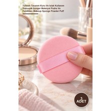 Yenilig 3 Adet Tutmalı Pudra Makyaj Süngeri Puf – Tutmalı Tasarım Kuru ve Islak Kullanım Yumuşak Sünger Materyal Pudra ve Fondöten Makeup Sponge Powder Puff