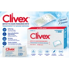 Clivex 9x 25 cm Şeffaf Pu Hazır Pansuman Örtüsü C6125 (25 Adet)