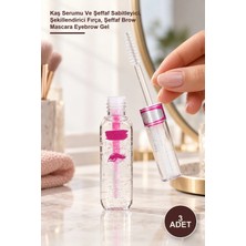 Yenilig 3 Adet Besleyici Çift Taraflı Kaş Maskarası – Kaş Serumu ve Şeffaf Sabitleyici, Şekillendirici Fırça, Şeffaf Brow Mascara Eyebrow Gel