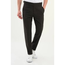 Centilmen Kareli Slim Fit Beli Tokalı Yün Erkek Pantolon 38326