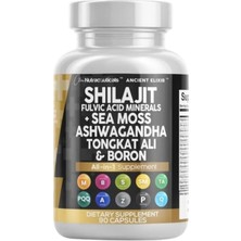 Clean Nutraceuticals Shilajit + Sea Moss + COQ10 + Pqq + Boron + Black Pepper + Tongali + Boron 90 Capsul Usa Menşei