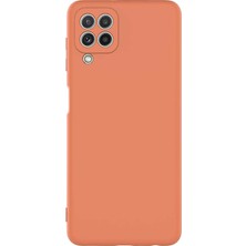 Lopard Samsung Galaxy M22 Telefon Kılıfı Lansman Kapak Turuncu Pürüzsüz Yüzey Soft Darbe Korumalı Arka Kapak Koruma