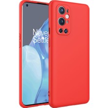 Lopard One Plus 9 Pro Telefon Kılıfı Lansman Kapak Kırmızı Pürüzsüz Yüzey Soft Darbe Korumalı Arka Kapak Koruma