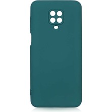 Lopard Xiaomi Redmi Note 9s Telefon Kılıfı Lansman Kapak Koyu Yeşil Pürüzsüz Yüzey Soft Darbe Korumalı Arka Kapak Koruma