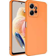 Lopard Xiaomi Redmi Note 12 4g Telefon Kılıfı Lansman Kapak Turuncu Pürüzsüz Yüzey Soft Darbe Korumalı Arka Kapak Koruma