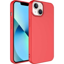 Lopard Apple iPhone 14 Plus Telefon Kılıfı Lansman Kapak Kırmızı Pürüzsüz Yüzey Soft Darbe Korumalı Arka Kapak Koruma