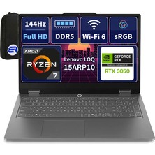 Lenovo Loq 15ARP10E 83S000E0TREP14 Ryzen7 170 RTX3050 64GBRAM 1tbssd 15.6'' Fhd 144Hz WIN11 Pro + Elektropasaj Çanta