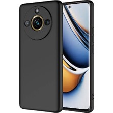 Lopard Realme 11 Pro Plus Telefon Kılıfı Lansman Kapak Siyah Pürüzsüz Yüzey Soft Darbe Korumalı Arka Kapak Koruma