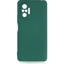 Lopard Xiaomi Redmi Note 10 Pro Telefon Kılıfı Lansman Kapak Koyu Yeşil Pürüzsüz Yüzey Soft Darbe Korumalı Arka Kapak Koruma