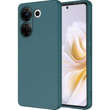 Lopard Tecno Camon 20 Pro 4g Telefon Kılıfı Lansman Kapak Koyu Yeşil Pürüzsüz Yüzey Soft Darbe Korumalı Arka Kapak Koruma