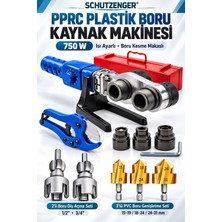 SCHUTZENGER 750W Pprc Plastik Boru Kaynak Makinesi -Boru Kesme Makası-Boru Iç ve Dış Diş Açma-3lü Pvc Boru Genişletme P750