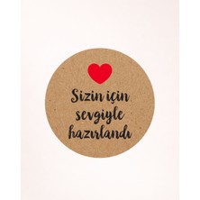 Woisco 75 Adet Teşekkür Etiketi Kraft Sticker, (4X4CM) Paketleme Kargo Etiketi T.NO:162