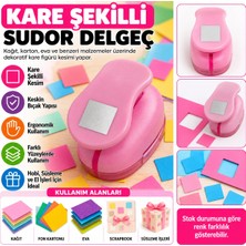 Mçb Group Kare Şekilli Orta Boy Şekilli Delgeç | Kağıt Fon Kartonu Eva Delgeç | Scrapbook Hobi Delgeci