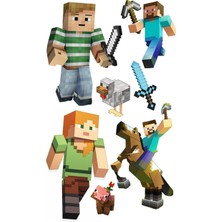 Bsb Mine Craft Sticker Telefon Laptop Notebook Tablet Defter Matara Stiker Etiket ST7441
