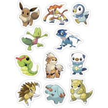 Bsb Pokemon Sticker Telefon Laptop Notebook Tablet Defter Matara Stiker Etiket ST7389