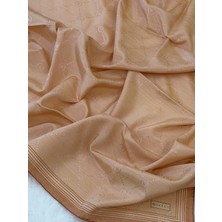 Vakko VAKKO-125K41588-SO Somon Renk Monogram Pamuk Ipek Bordürlü Eşarp