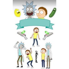 Bsb Rick And Morty Sticker Telefon Laptop Notebook Tablet Defter Matara Stiker Etiket ST7413