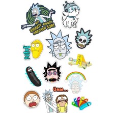 Bsb Rick And Morty Sticker Telefon Laptop Notebook Tablet Defter Matara Stiker Etiket ST7412