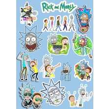 Bsb Rick And Morty Sticker Telefon Laptop Notebook Tablet Defter Matara Stiker Etiket ST7447