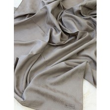 Vakko VAKKO-125K40829-G Gri Renk Monogram Pamuk Ipek Eşarp