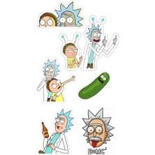 Bsb Rick And Morty Sticker Telefon Laptop Notebook Tablet Defter Matara Stiker Etiket ST7446