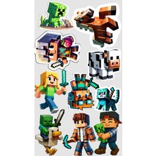 Bsb Mine Craft Sticker Telefon Laptop Notebook Tablet Defter Matara Stiker Etiket ST7443