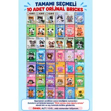 Seçmeli 10’lu Orijinal Brıcks 3D Mini Blok Hayvan, Karakter Seti