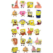 Bsb Sünger Bob Sticker Telefon Laptop Notebook Tablet Defter Matara Stiker Etiket ST7393