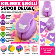 Mçb Group Kelebek Desenli Şekilli Orta Boy Südor Delgeç | Kağıt Fon Kartonu Eva Delgeç | Scrapbook Hobi Delgeci
