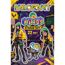 Star Figür Valorant Killjoy Sticker Seti 22 Adet | Oyun Temalı Çıkartma Paketi