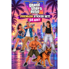 Star Figür Gta Vı Premium Sticker Seti 54 Adet | Grand Theft Auto Çıkartma Paketi