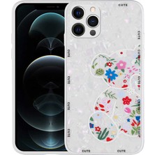 Lopard Apple iPhone 13 Pro Max Telefon Kılıfı Desenli Sert Silikon Kapak White Bear Darbe Korumalı Ultra Ince Tasarım