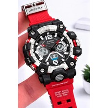 Joefox Digital ve Analog 2 Yıl Garantili Kronmetre+Takvim+Alarm+Aydınlatma Erkek Kol Saati Joe.y1