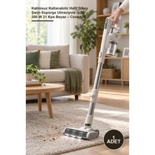 Yenilig 1 Adet Kablosuz Katlanabilir Hafif Dikey Şarjlı Süpürge Ultraviyole Işıklı 300 W 21 Kpa Beyaz – CSVC-100