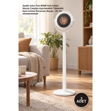 Yenilig 3 Adet Ayaklı Isıtıcı Fan 800W Hızlı Isıtma Sessiz Çalışma Ayarlanabilir Yükseklik Aşırı Isınma Koruması Beyaz – HT-101
