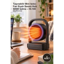 Yenilig 5 Adet Taşınabilir Mini Isıtıcı Fan Siyah Sessiz Hızlı 500W Isıtma – HT-100
