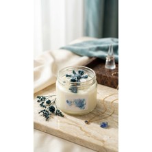 Woona Papatya Figürlü Doğal Soya Mumu - Pudra Kokulu Dekoratif Cam Kavanoz Vegan Mum El Yapımı Doğal Soya Wax Premium Kokulu Mum
